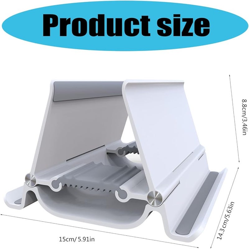 Adjustable Vertical Laptop Stand Holder Space Saving Desktop Aluminum Rack - Image 5
